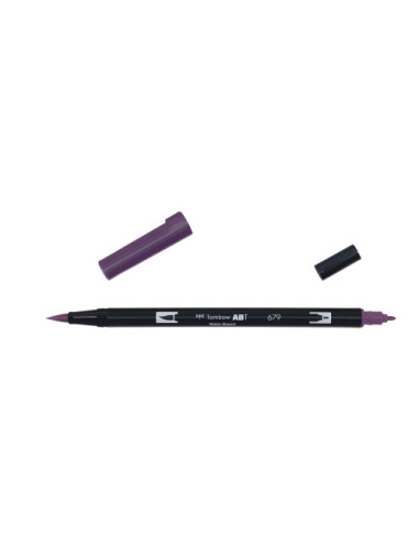 ROTULADOR DOBLE PUNTA PINCEL DUAL BRUSH-679 - COLOR DARK PLUM. TOMBOW ABT-679