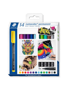 ESTUCHE 14 UDS LUMOCOLOR PERMANENT 317 STAEDTLER 317 C14