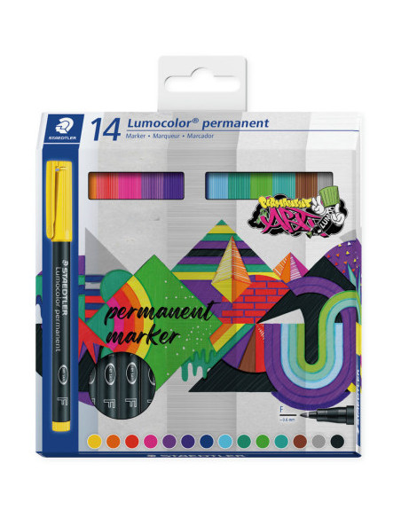 ESTUCHE 14 UDS LUMOCOLOR PERMANENT 318 STAEDTLER 318 C14
