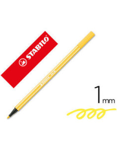 ROTULADOR PREMIUM CON PUNTA DE FIBRA BISELADA PEN 68 MAX COLOR AMARILLO STABILO 768/44