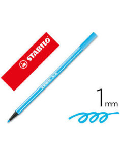 ROTULADOR PREMIUM CON PUNTA DE FIBRA BISELADA PEN 68 MAX COLOR AZUL CELESTE STABILO 768/57