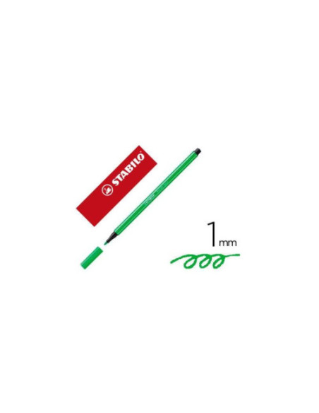 ROTULADOR PREMIUM CON PUNTA DE FIBRA BISELADA PEN 68 MAX COLOR VERDE CLARO STABILO 768/33