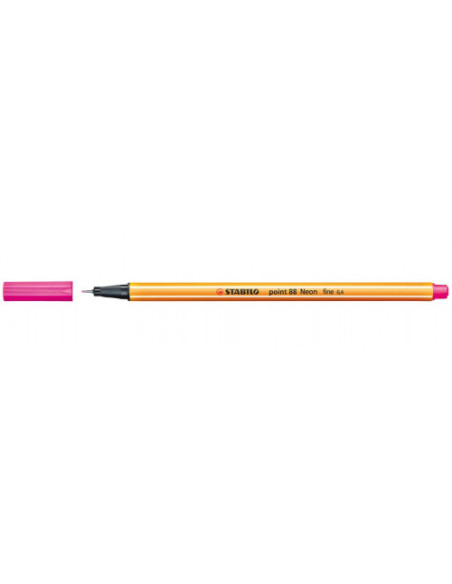 ROTULADOR PUNTA FINA POINT 88 0.4MM ROSA NEON STABILO 88/056