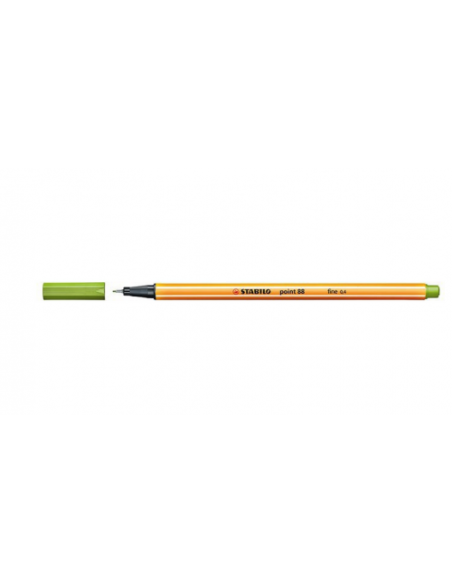 ROTULADOR PUNTA FINA POINT 88 0.4MM VERDE MANZANA STABILO 88/33