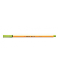 ROTULADOR PUNTA FINA POINT 88 0.4MM VERDE MANZANA STABILO 88/33 2