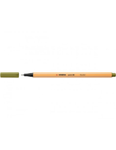 ROTULADOR PUNTA FINA POINT 88 0.4MM VERDE BARRO STABILO 88/37 2