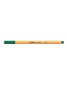 ROTULADOR PUNTA FINA POINT 88 0.4MM VERDE PINO STABILO 88/53 2