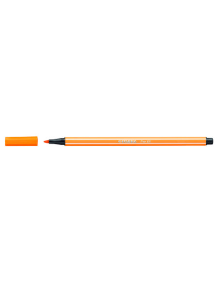 ROTULADOR PUNTA FIBRA MEDIA 1MM. PEN 68 NARANJA NEON STABILO 68/054