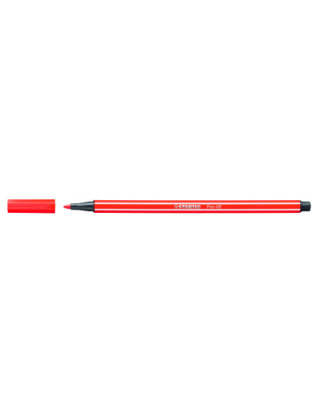 ROTULADOR PUNTA FIBRA MEDIA 1MM. PEN 68 ROJO NEON STABILO 68/040
