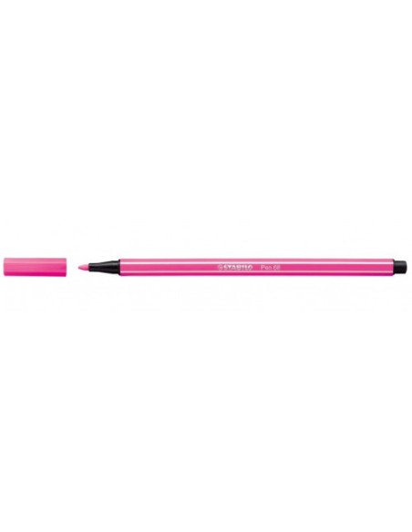 ROTULADOR PUNTA FIBRA MEDIA 1MM. PEN 68 ROSA NEON STABILO 68/056