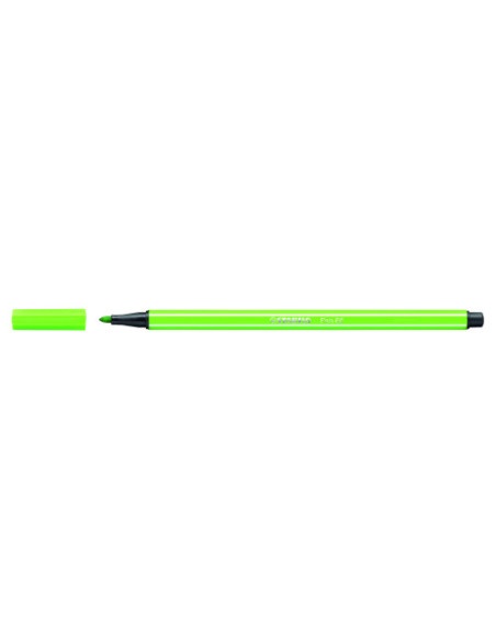 ROTULADOR PUNTA FIBRA MEDIA 1MM. PEN 68 VERDE NEON STABILO 68/033