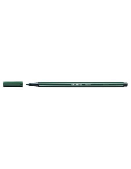 ROTULADOR PUNTA FIBRA MEDIA 1MM. PEN 68 VERDE TIERRA STABILO 68/63