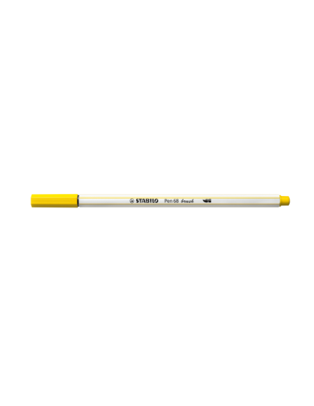 ROTULADOR STABILO PUNTA FIBRA PINCEL PEN 68 BRUSH AMARILLO STABILO 568/44