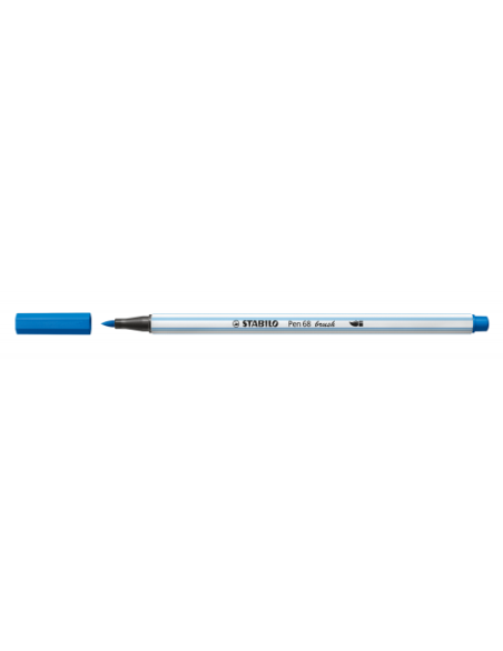 ROTULADOR PUNTA FIBRA PINCEL PEN 68 BRUSH AZUL OSCURO STABILO 568/41