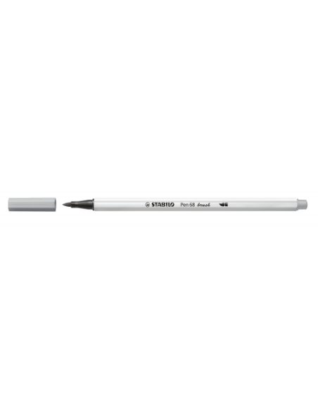 ROTULADOR PUNTA FIBRA PINCEL PEN 68 BRUSH GRIS MEDIO STABILO 568/95