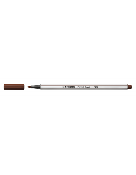 ROTULADOR PUNTA FIBRA PINCEL PEN 68 BRUSH MARRON STABILO 568/45