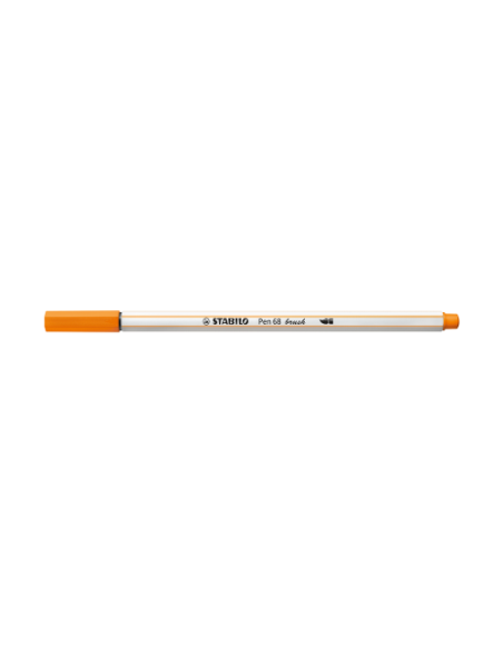 ROTULADOR STABILO PUNTA FIBRA PINCEL PEN 68 BRUSH NARANJA STABILO 568/54
