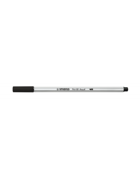 ROTULADOR PUNTA FIBRA PINCEL PEN 68 BRUSH NEGRO STABILO 568/46