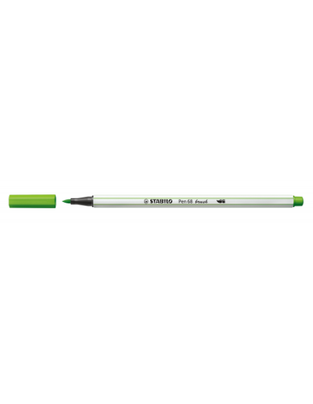 ROTULADOR PUNTA FIBRA PINCEL PEN 68 BRUSH VERDE HOJA STABILO 568/43