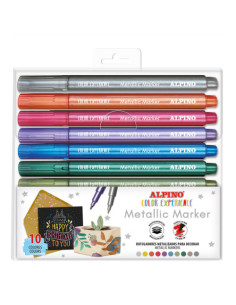 ESTUCHE 10 ROTULADORES METALLIC COLOR EXPERIENCE ALPINO AR001086