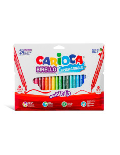 ESTUCHE 24 ROTULADORES BIRELLO BOLSA CARTÓN CARIOCA 42758