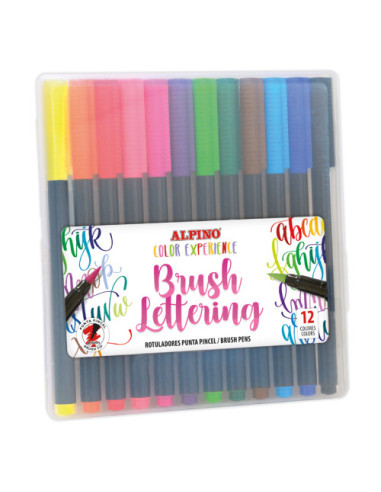 ESTUCHE 12 ROTULADORES BRUSH LETTERING COLOR EXPERIENCE ALPINO AR001054