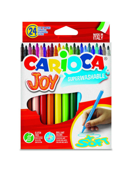 CAJA 24 ROTULADORES COLORES JOY CARIOCA 40615