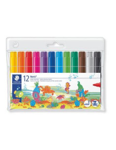 ESTUCHE 12 ROTULADORES ESCOLARES NORIS CLUB TRAZO 3MM. SURTIDOS STAEDTLER 340 C12