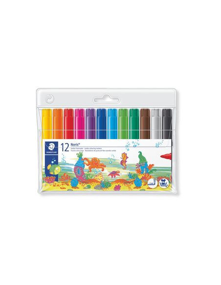 ESTUCHE 12 ROTULADORES ESCOLARES NORIS CLUB TRAZO 3MM. SURTIDOS STAEDTLER 340 C12