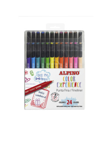 ESTUCHE 24 ROTULADORES FINE LINER COLOR EXPERIENCE ALPINO AR001039