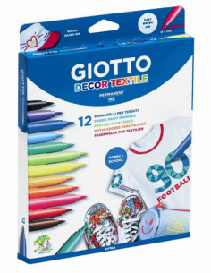 ESTUCHE 12 ROTULADORES GIOTTO DECO TEXTIL GIOTTO F49490000