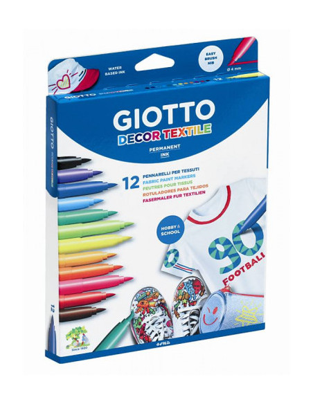 ESTUCHE 12 ROTULADORES GIOTTO DECO TEXTIL GIOTTO F49490000