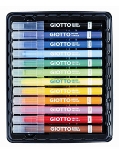 ESTUCHE 12 ROTULADORES GIOTTO DECO TEXTIL GIOTTO F49490000 2