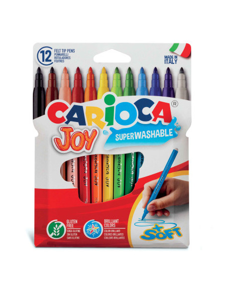 ESTUCHE 12 ROTULADORES JOY BOLSA CARTÓN CARIOCA 40531