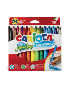 CAJA 24 ROTULADORES JUMBO COLORES SURTIDOS CARIOCA 40570
