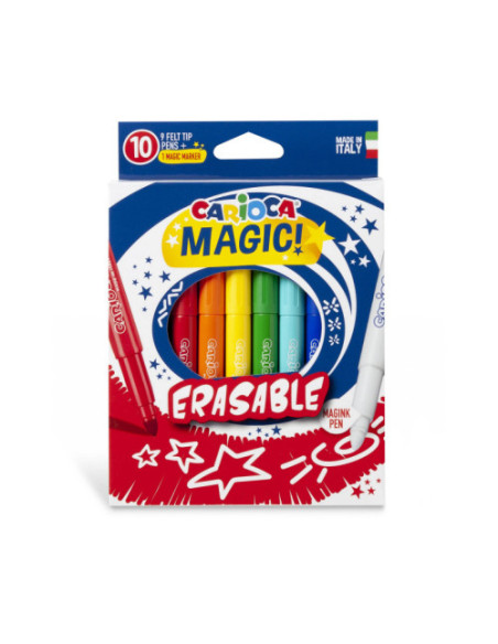 CAJA 10 ROTULADORES MÁGICOS BORRABLES CARIOCA 43182