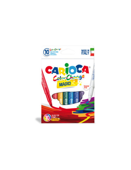 CAJA 10 ROTULADORES MÁGICOS COLOR CHANGE CARIOCA 42737
