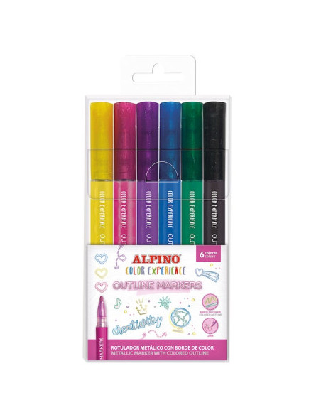 6 OUTLINE MARKERS ALPINO COLOR EXPERIENCE ALPINO AR001044