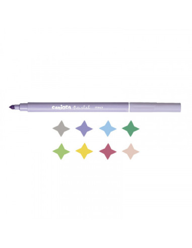 ROTULADORES PASTEL CARIOCA CAJA PVC 8 UDS