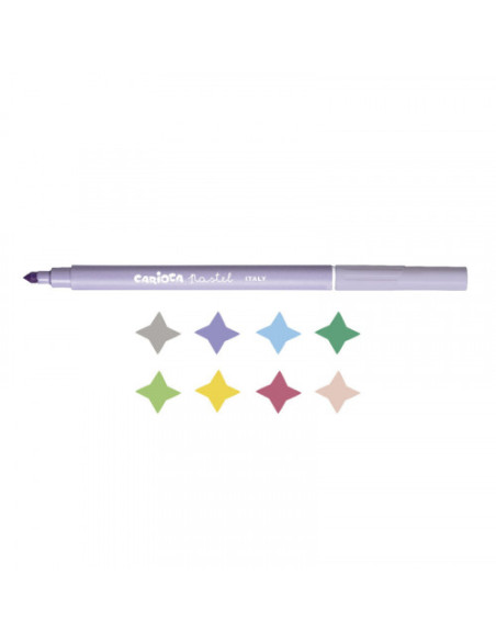 ROTULADORES PASTEL CARIOCA CAJA PVC 8 UDS