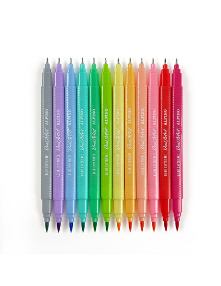 ROTULADORES PASTEL DOBLE PUNTA ALPINO COLOR EXPERIENCE  ALPINO AR000188 CAJA 12