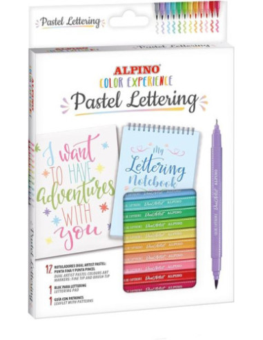 ROTULADORES PASTEL LETTERING KIT ALPINO...