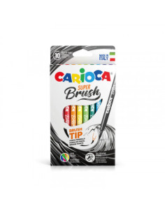 CAJA 10 ROTULADORES SUPER BRUSH CARIOCA 42937
