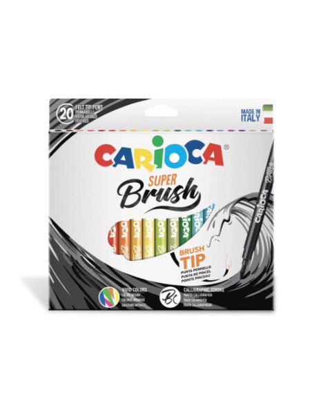 CAJA 20 ROTULADORES SUPER BRUSH CARIOCA CARIOCA 42968