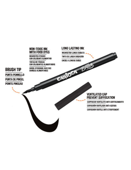 ROTULADORES SUPER BRUSH CARIOCA CARIOCA 42968 CAJA 20 UD