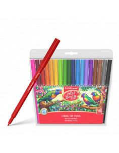 CAJA 18 ROTULADORES SUPER LAVABLES COLORES SURTIDOS ARTBERRY 33051