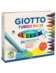 ESTUCHE 24 ROTULADORES TURBO MAXI GIOTTO F455000