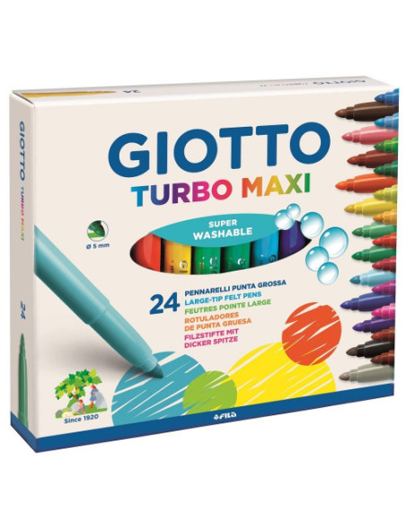 ESTUCHE 24 ROTULADORES TURBO MAXI GIOTTO F455000