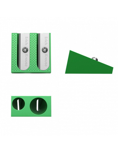 SACAPUNTAS DE ALUMINIO DOBLE FERRO COLOR PLUS,...