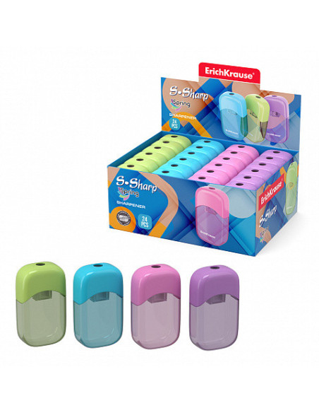 SACAPUNTAS DE PLÁSTICO S-SHARP CON DEPÓSITO